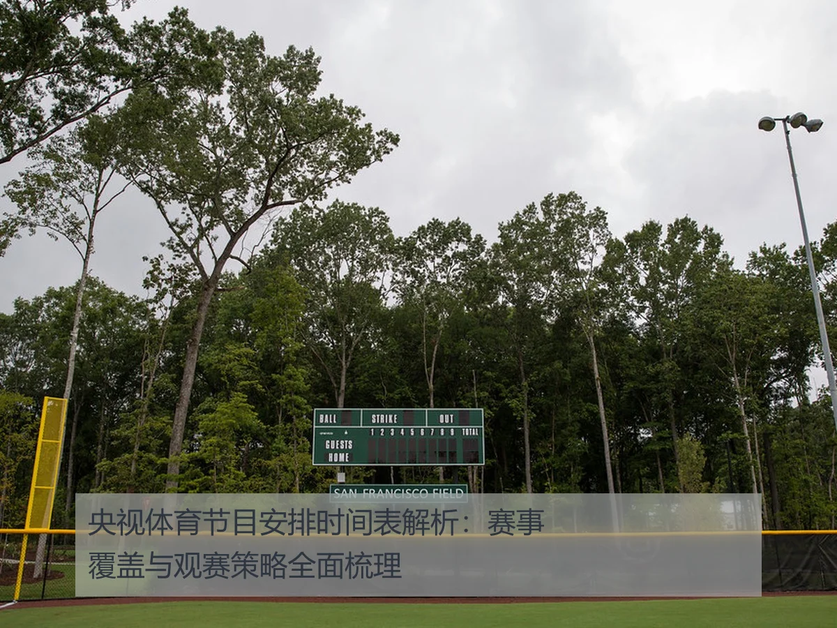 央视体育节目安排时间表解析:赛事覆盖与观赛策略全面梳理
